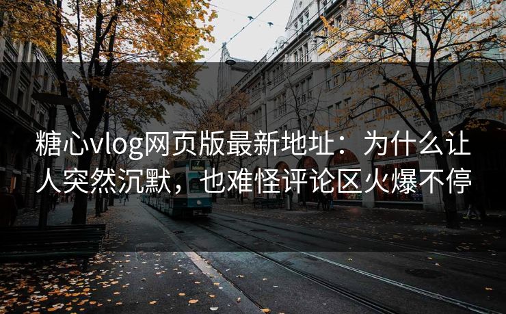 糖心vlog网页版最新地址：为什么让人突然沉默，也难怪评论区火爆不停