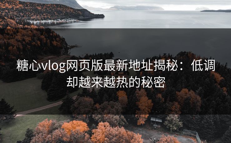 糖心vlog网页版最新地址揭秘:低调却越来越热的秘密 糖心vlog网页版最新地址揭秘:低调却越来越热的秘密