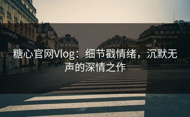 糖心官网Vlog：细节戳情绪，沉默无声的深情之作